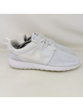 Nike Roshe Run One Athletic Shoes Triple White Men’s Size 10.5